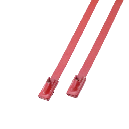 Stainless Steel Rollerball Cable Ties - Polyester Coated